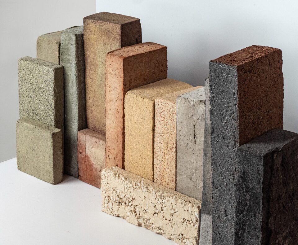 Natural stone and wood textures in the landscape